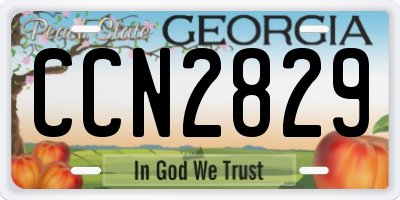 GA license plate CCN2829