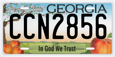 GA license plate CCN2856
