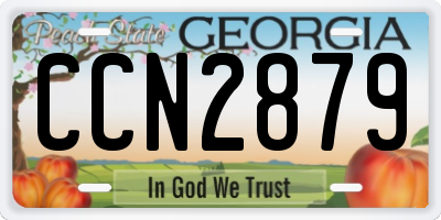 GA license plate CCN2879