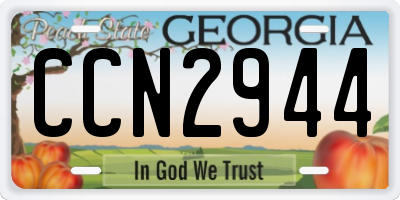 GA license plate CCN2944