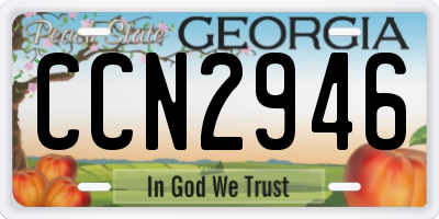 GA license plate CCN2946