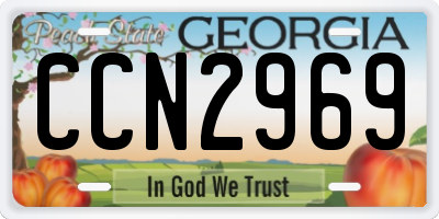 GA license plate CCN2969