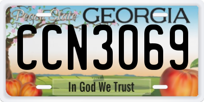 GA license plate CCN3069