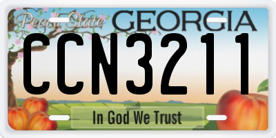 GA license plate CCN3211