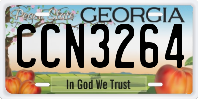 GA license plate CCN3264