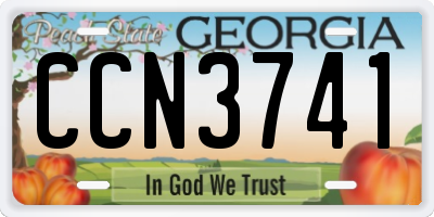GA license plate CCN3741