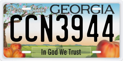 GA license plate CCN3944