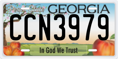 GA license plate CCN3979