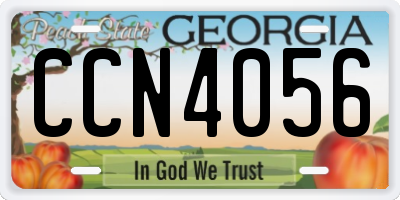 GA license plate CCN4056