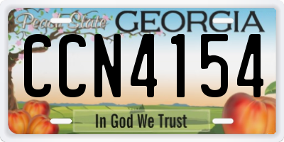 GA license plate CCN4154