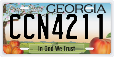 GA license plate CCN4211