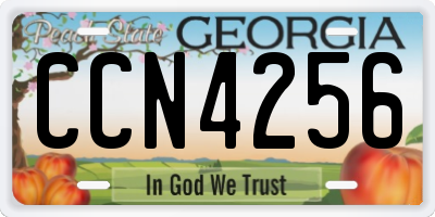 GA license plate CCN4256