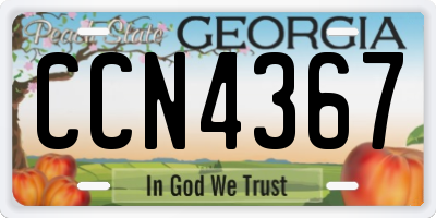 GA license plate CCN4367