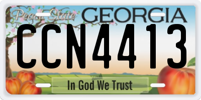 GA license plate CCN4413
