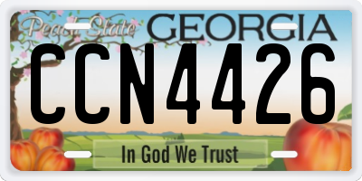 GA license plate CCN4426