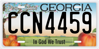 GA license plate CCN4459