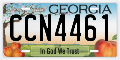 GA license plate CCN4461