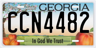 GA license plate CCN4482