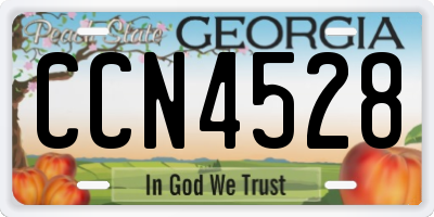 GA license plate CCN4528