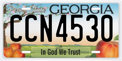 GA license plate CCN4530