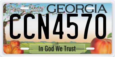 GA license plate CCN4570