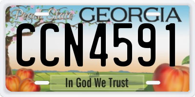 GA license plate CCN4591