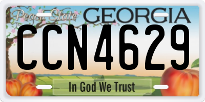 GA license plate CCN4629