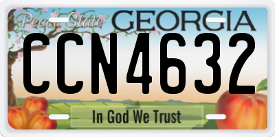 GA license plate CCN4632
