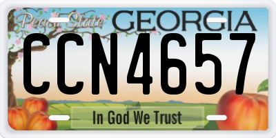 GA license plate CCN4657