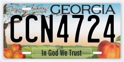 GA license plate CCN4724