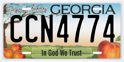 GA license plate CCN4774