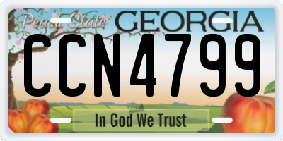GA license plate CCN4799