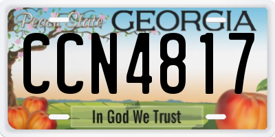 GA license plate CCN4817