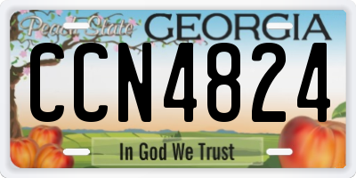 GA license plate CCN4824