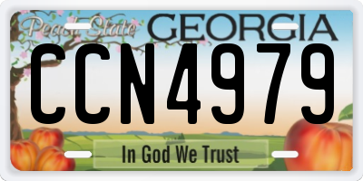 GA license plate CCN4979