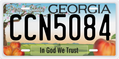 GA license plate CCN5084