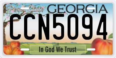 GA license plate CCN5094