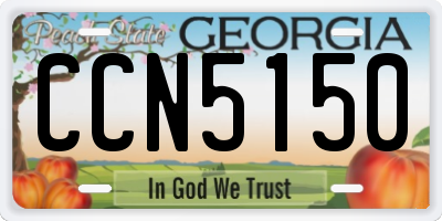GA license plate CCN5150