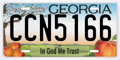 GA license plate CCN5166
