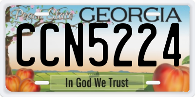 GA license plate CCN5224
