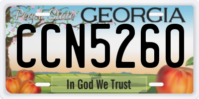 GA license plate CCN5260
