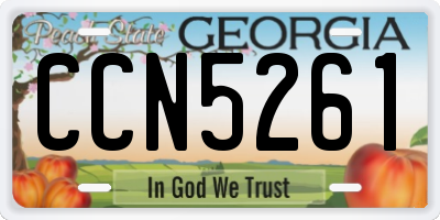 GA license plate CCN5261