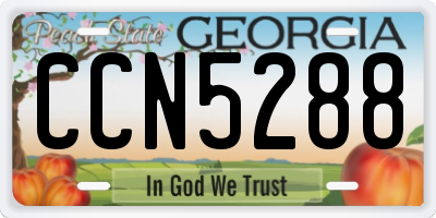 GA license plate CCN5288
