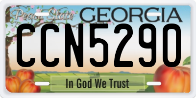 GA license plate CCN5290