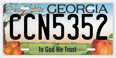 GA license plate CCN5352