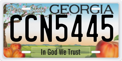 GA license plate CCN5445