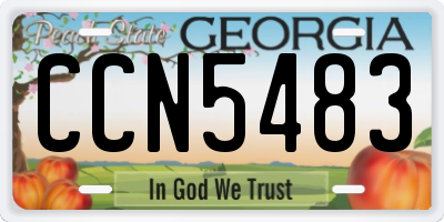 GA license plate CCN5483