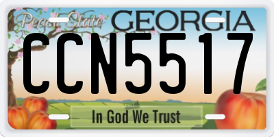 GA license plate CCN5517