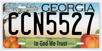 GA license plate CCN5527