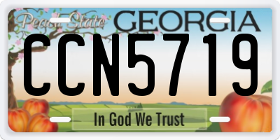 GA license plate CCN5719